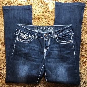 Miss Chic Blingy Jeans Size 7 Rhinestones